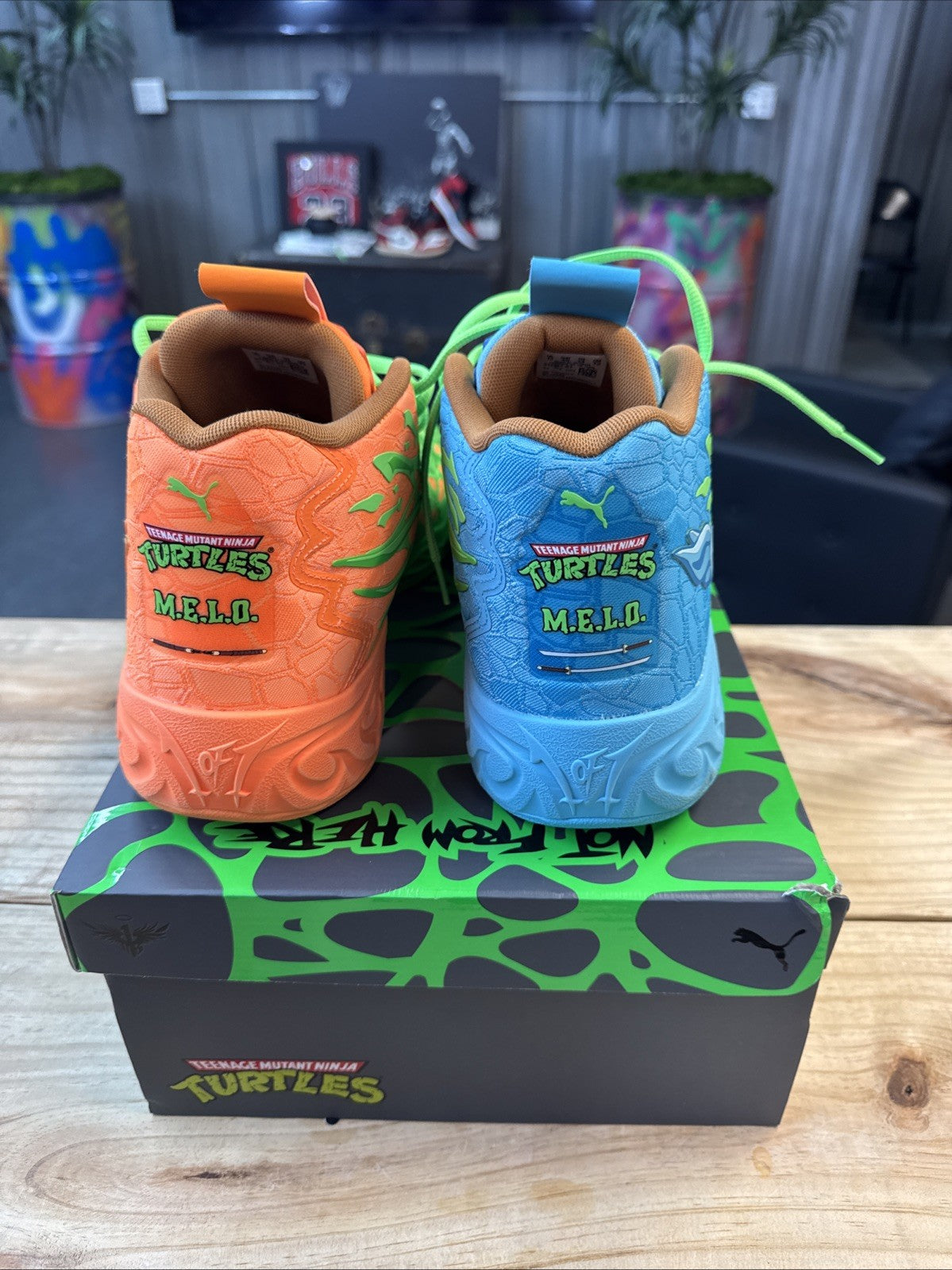 SIZE 14 - Puma Lamelo Ball MB 04 TMNT Leonardo & Michelangelo | Wore Once