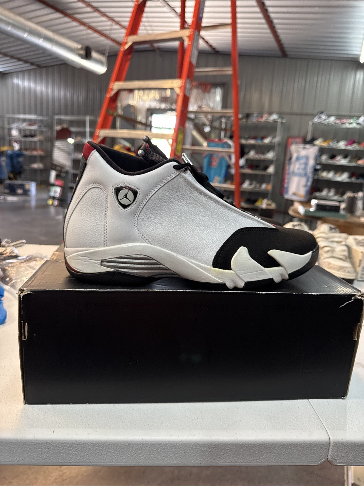Size 12 - Air Jordan 14 Retro 2014 Black Toe | Wore Once