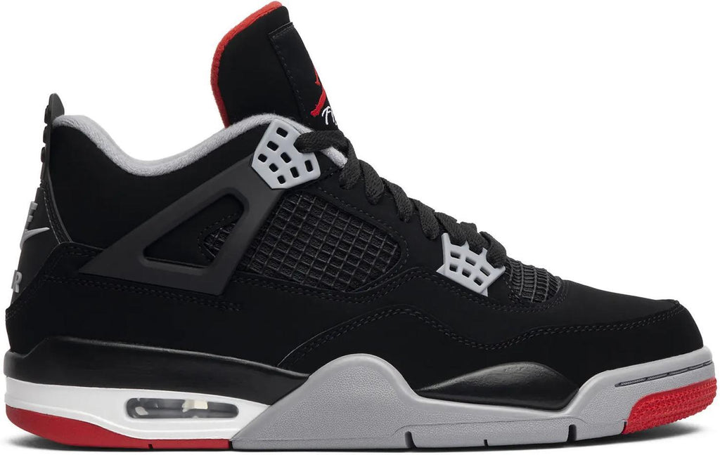 Air Jordan 4 Bred 2019 Men's White/Black Sneakers (245)