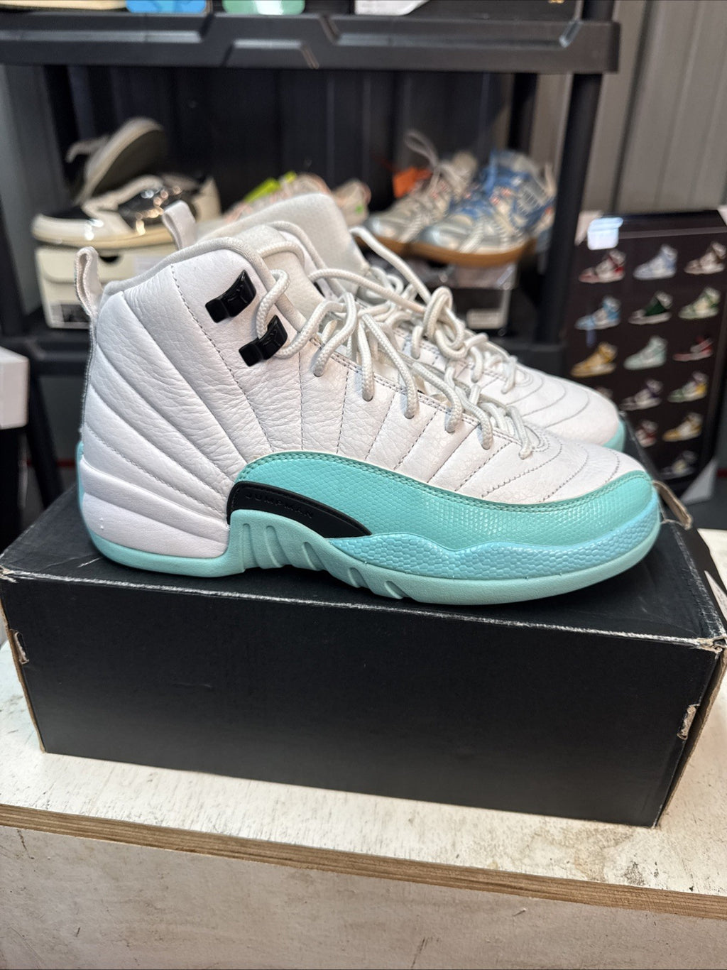 Size 6.5Y - Air Jordan 12 'Light Aqua' GS