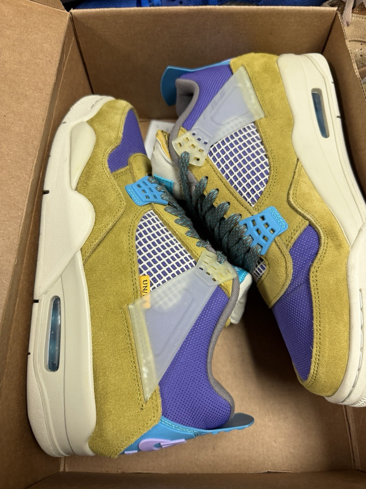 Nike Air Jordan 4 Retro Union Desert Moss Size 9.5 DJ5718-300 (339)