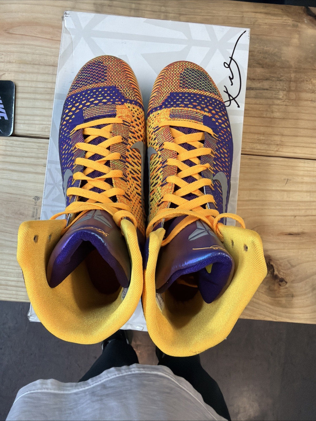 Nike Kobe IX Elite Showtime Team Collection Lakers 630847-500 Men’s Size 9.5