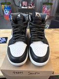 Jordan 1 Retro High OG Barons Mens 12.5 White Black Shoes Sneakers SAMPLE. RARE