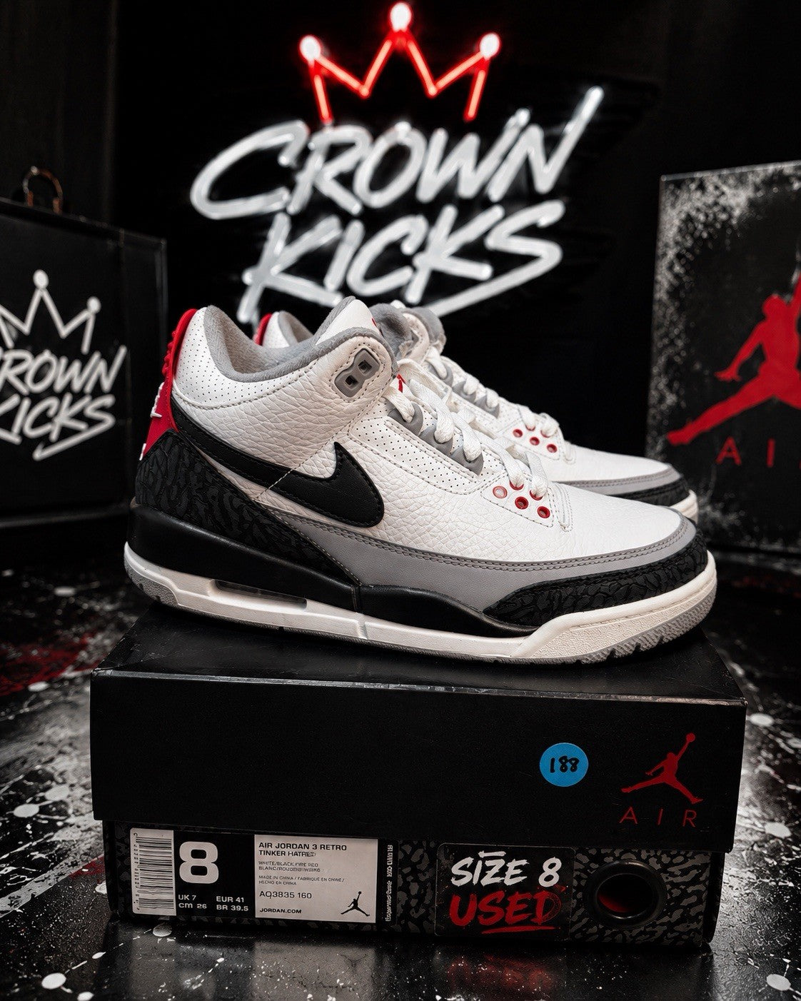 Size 8 - Jordan 3 Retro NRG Tinker 2018