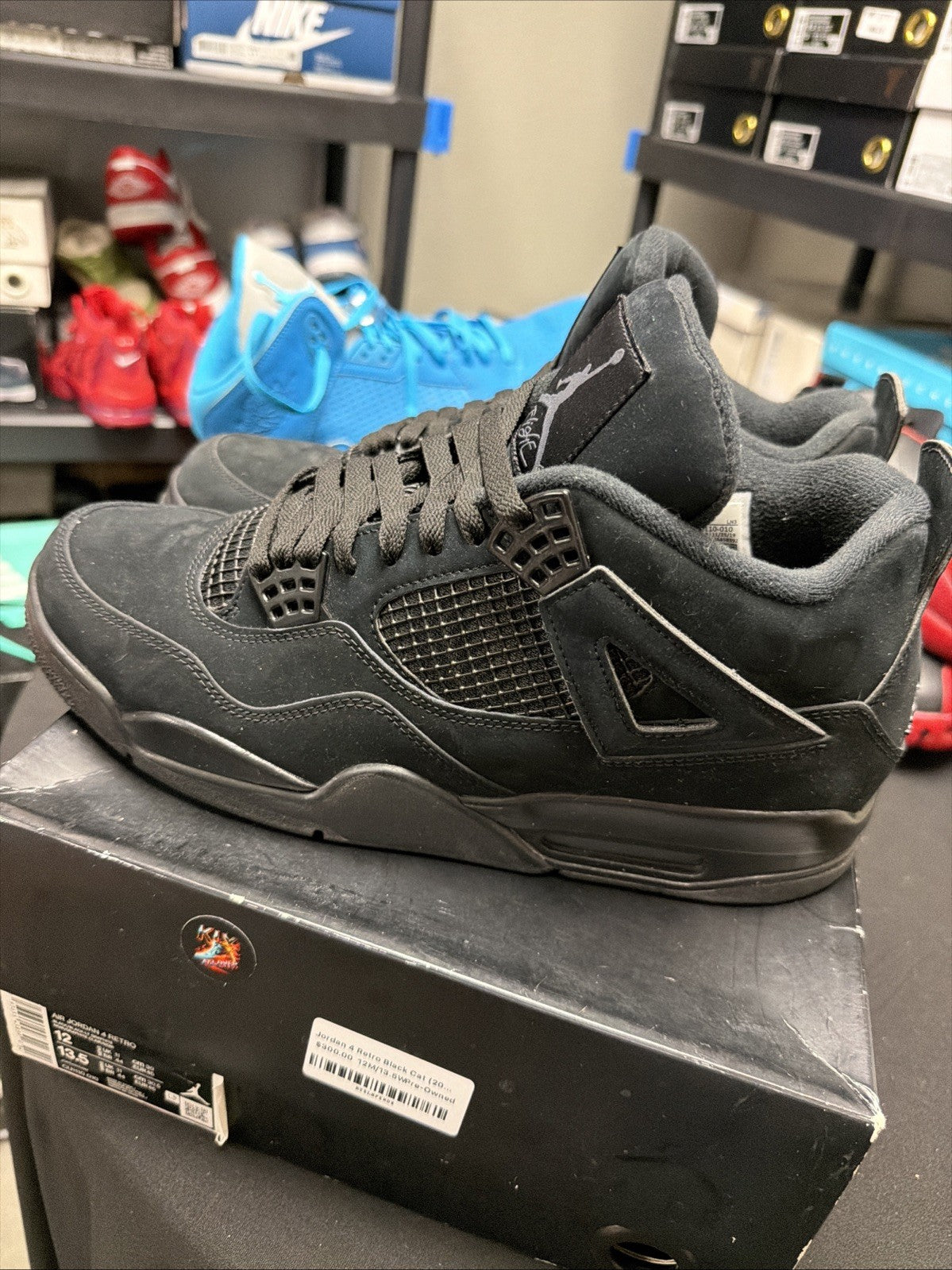 Size 12 - Jordan 4 Retro Mid Black Cat