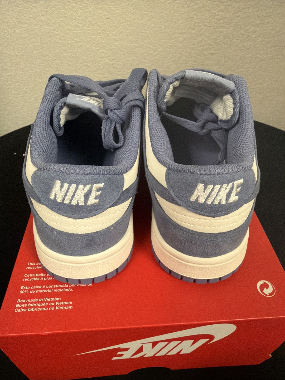Size 8.5 - Nike Dunk Low Mini Swoosh - World Indigo W