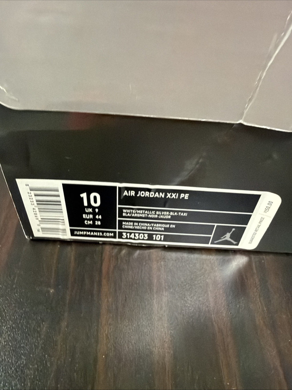 Nike Air Jordan 21 XXI PE OG White Black 2006 Size 10 Sneakers 314303-101