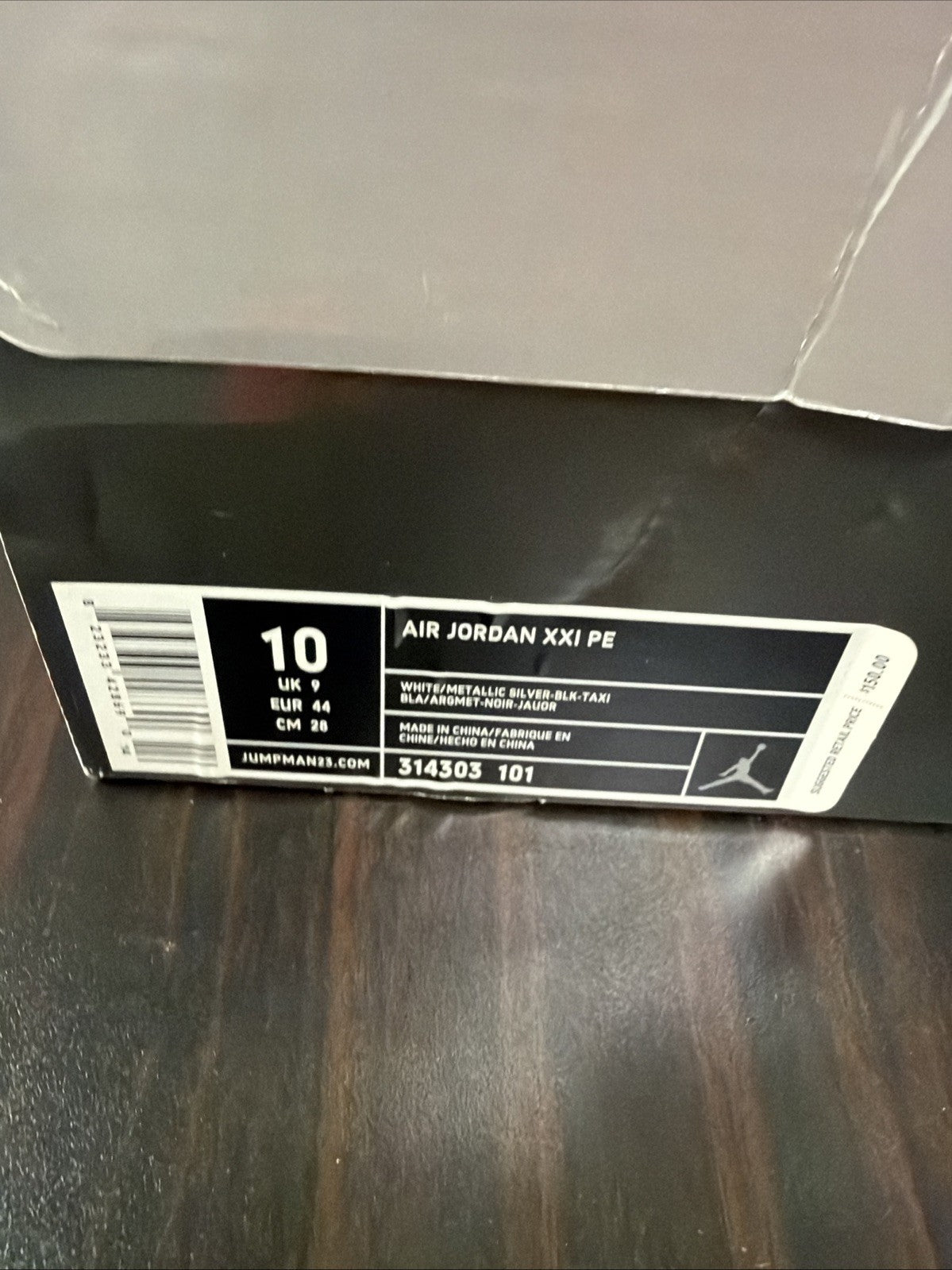 Nike Air Jordan 21 XXI PE OG White Black 2006 Size 10 Sneakers 314303-101