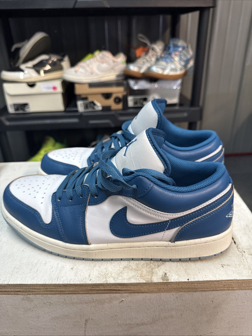 Size 11 - Jordan Air Jordan 1 Low SE Blue White | Replacement Box