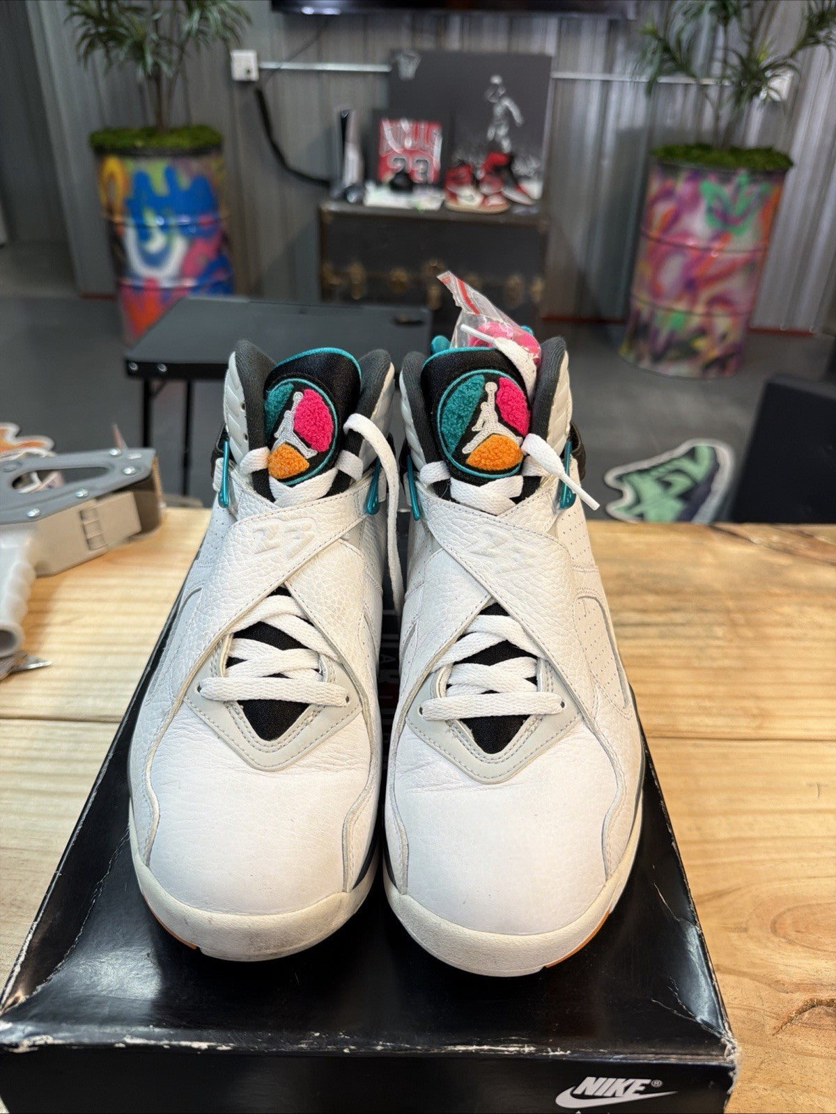 Size 8 Jordan 8 Retro South Beach White Turbo Green New (With Box) 305381-113