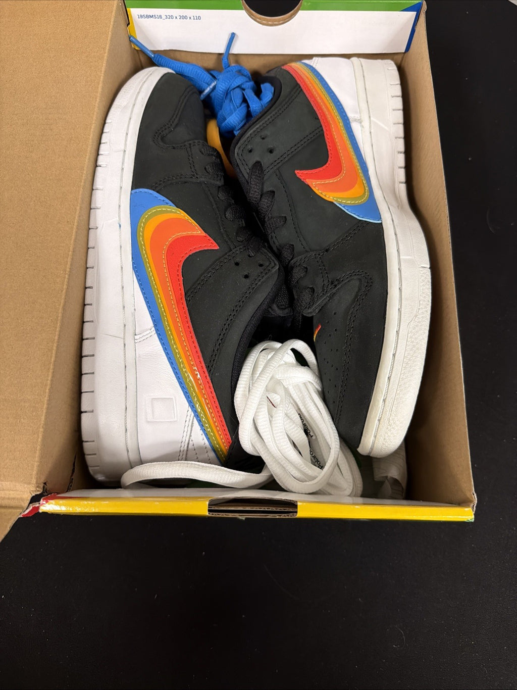 Size 9 - Polaroid x Nike Dunk SB Low Black