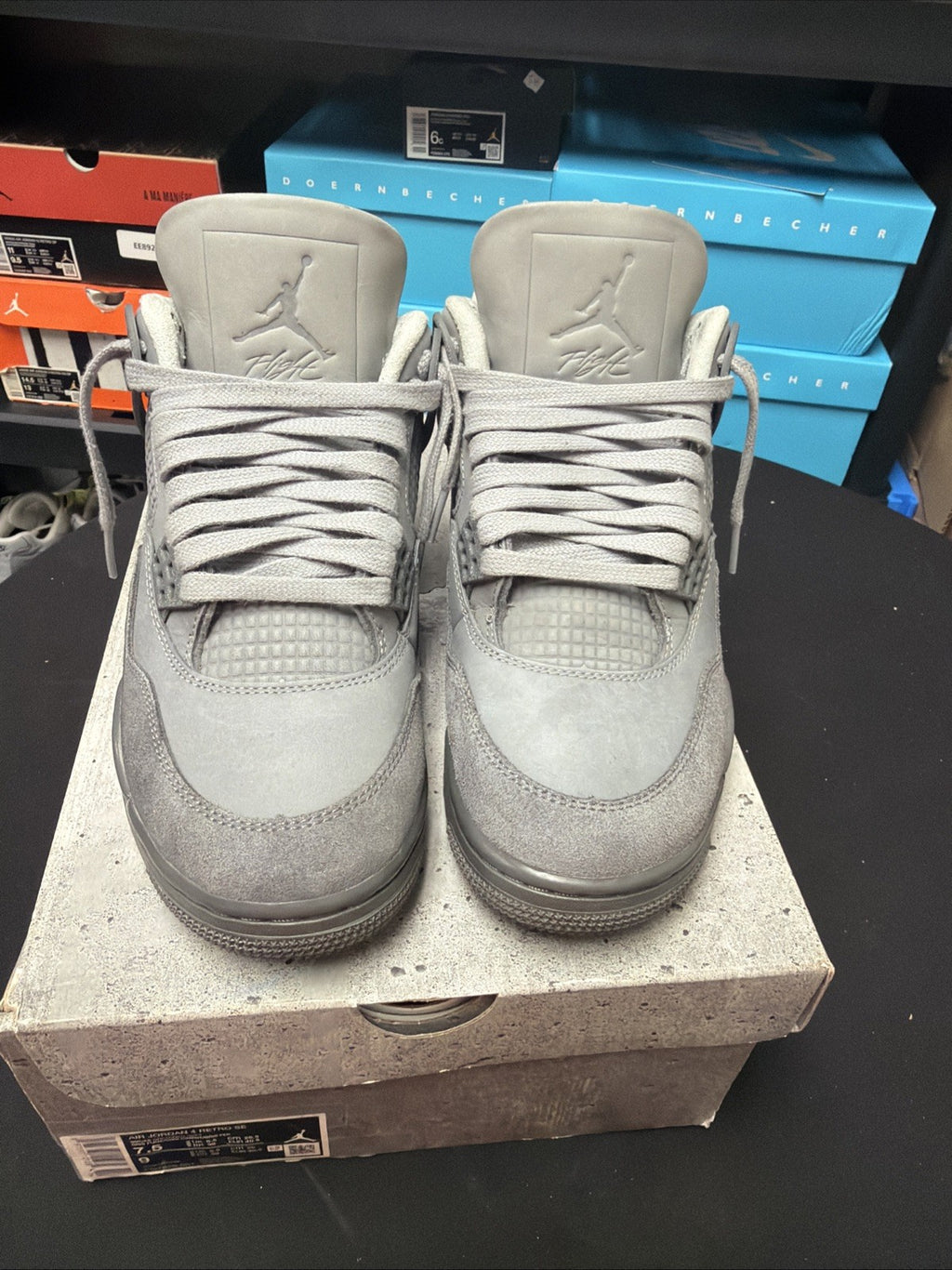 Size 7.5 - Nike Air Jordan 4 Retro SE Wet Cement Men's Shoes - Ships Now