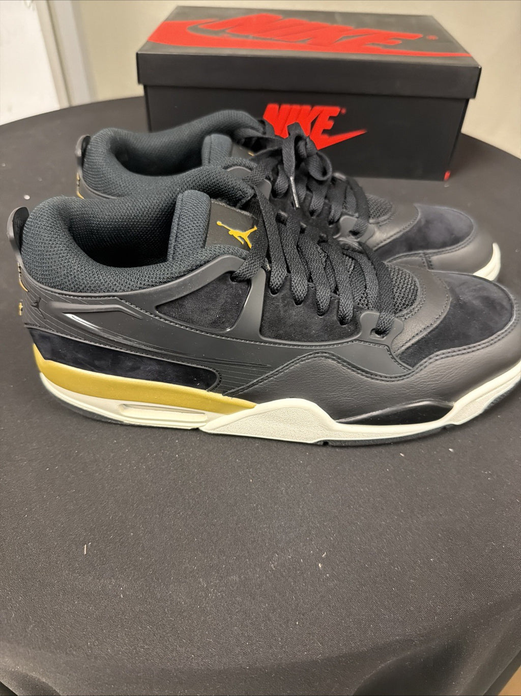 Air Jordan 4 RM Men's Shoes (Black/Sail/Team Gold/Metallic Gold)