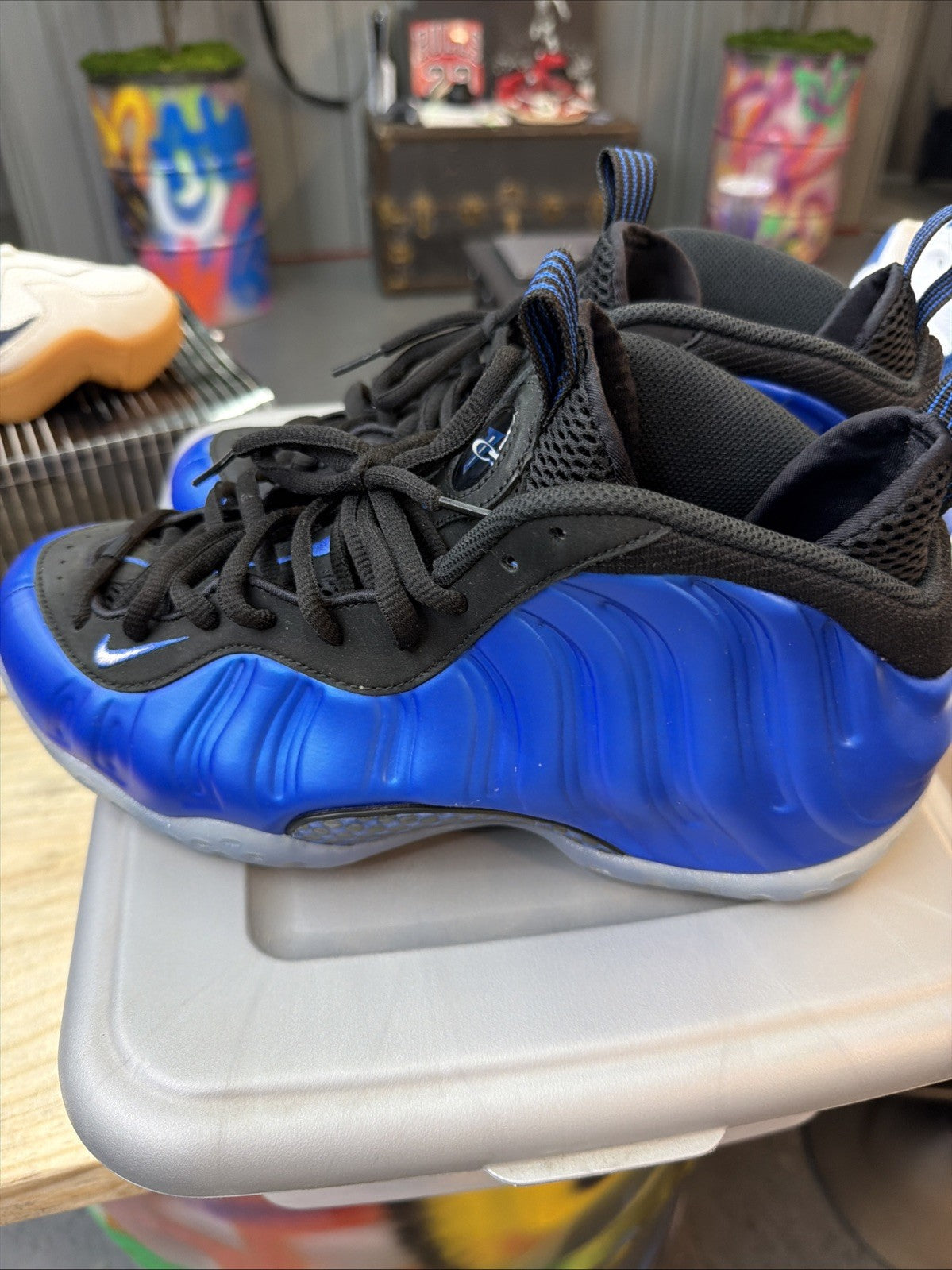 Nike Foamposite One Blue Black Men size 9.5