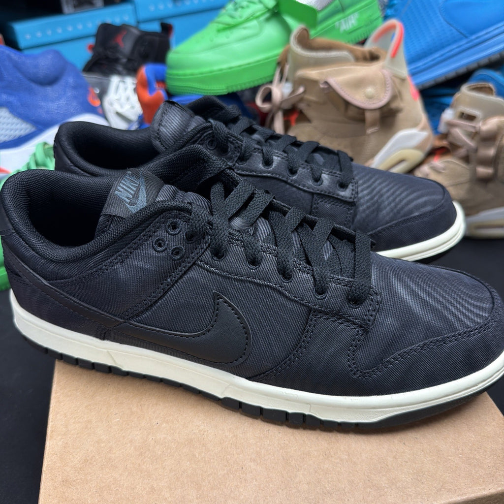 Nike Dunk Low Retro PRM Black Sail Canvas Men’s Size 8.5 DV7211-001 (219)