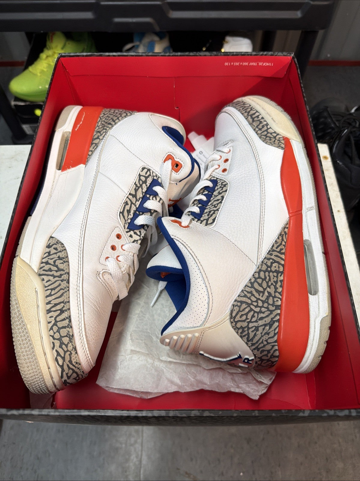 Air Jordan 3 Retro "KNICKS" 2019 - Size 13 - 136064 148 (10307-312) Pre-owned 