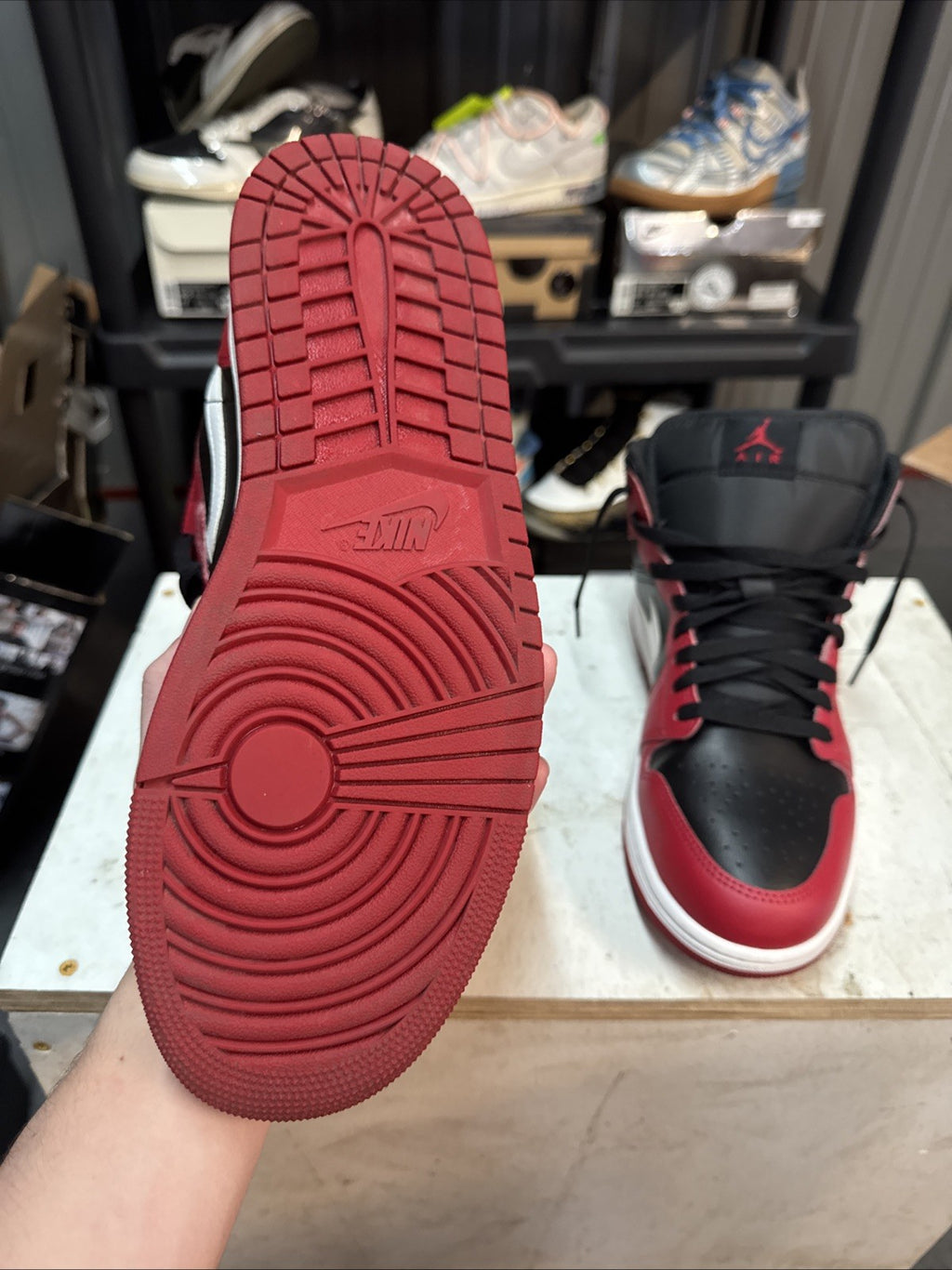Size 11 - Nike Air Jordan 1 Mid Bred Toe