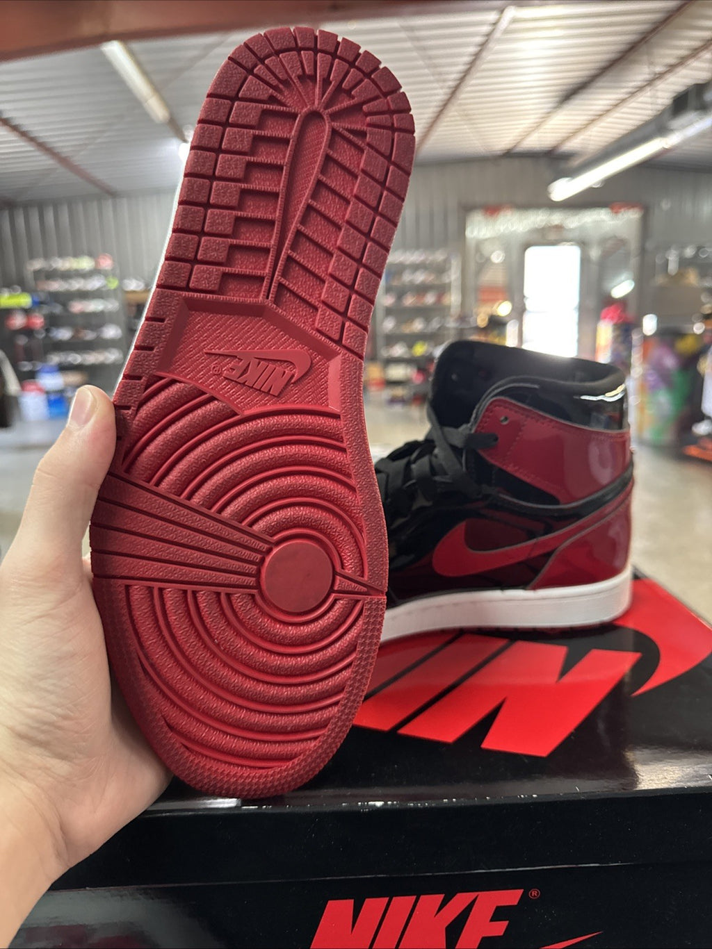 SIZE 10 - Nike Air Jordan 1 High Retro OG "Patent Bred"