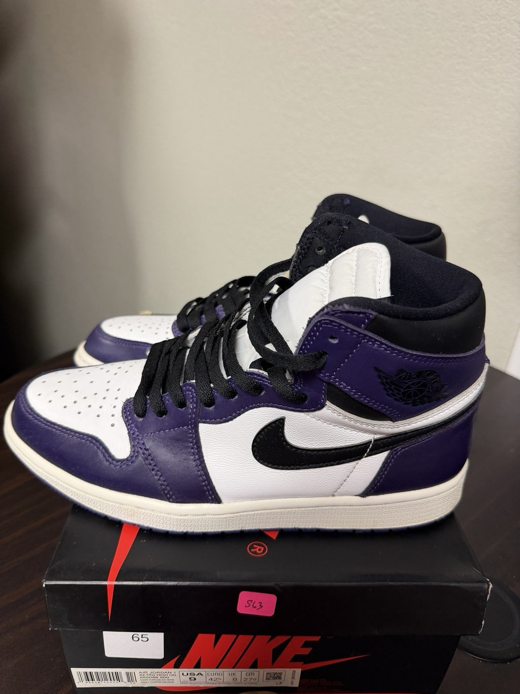 Size 9 - Air Jordan 1 Retro OG High Court Purple