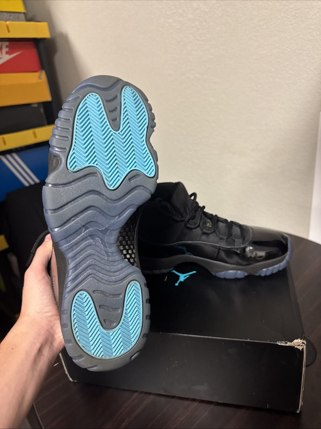 Nike Air Jordan 11 Retro Gamma Blue Black CT8012-047 Men’s Size 11.5 Used