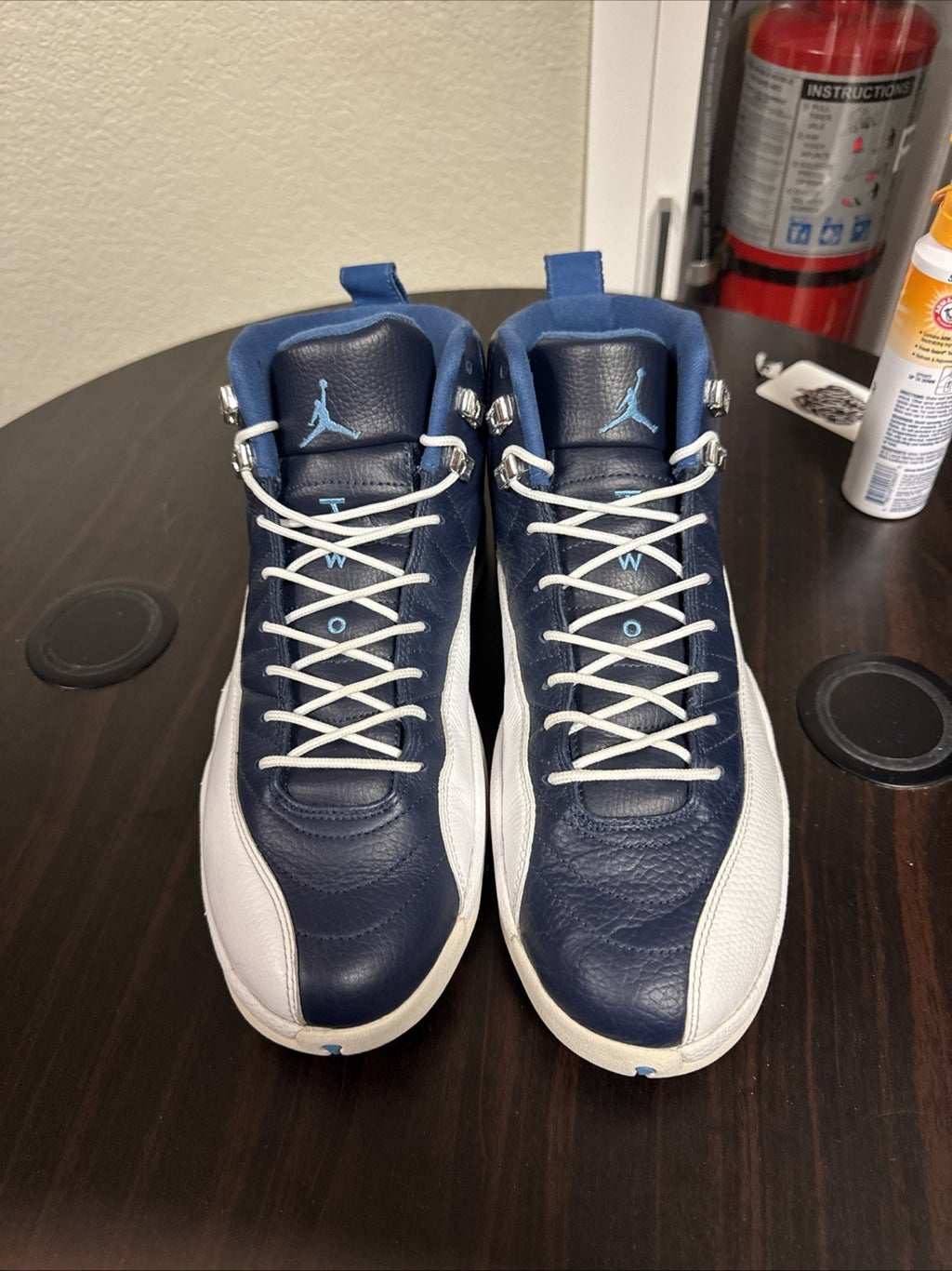 Air Jordan 12 Retro 2012 Obsidian White Navy Blue Indigo University - Size 11.5