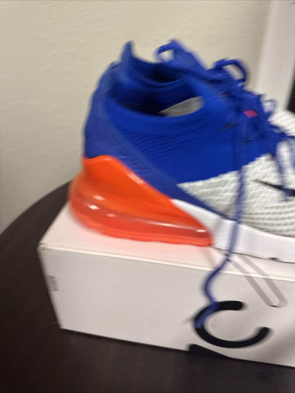 Nike Air Max 270 Flyknit “Racer Blue/Total Crimson Men Size 8