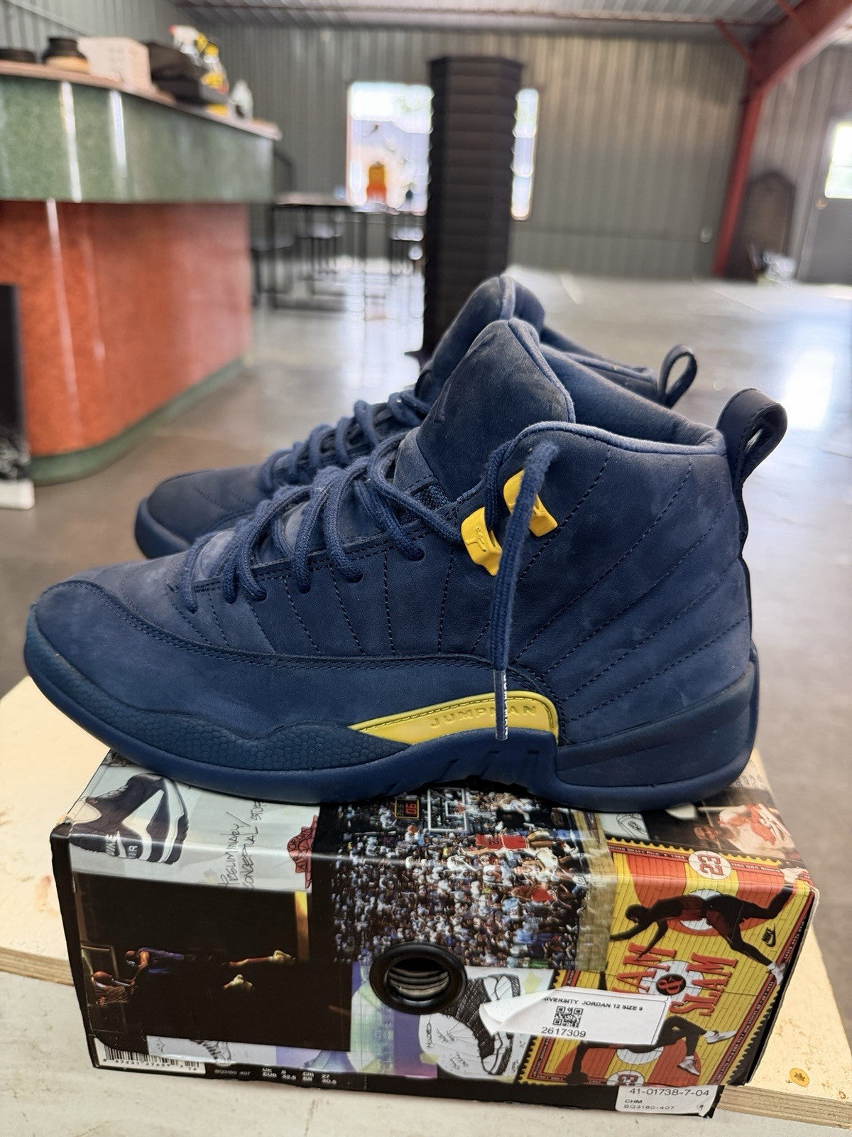 Jordan 12 Retro Michigan Size 9 Og All