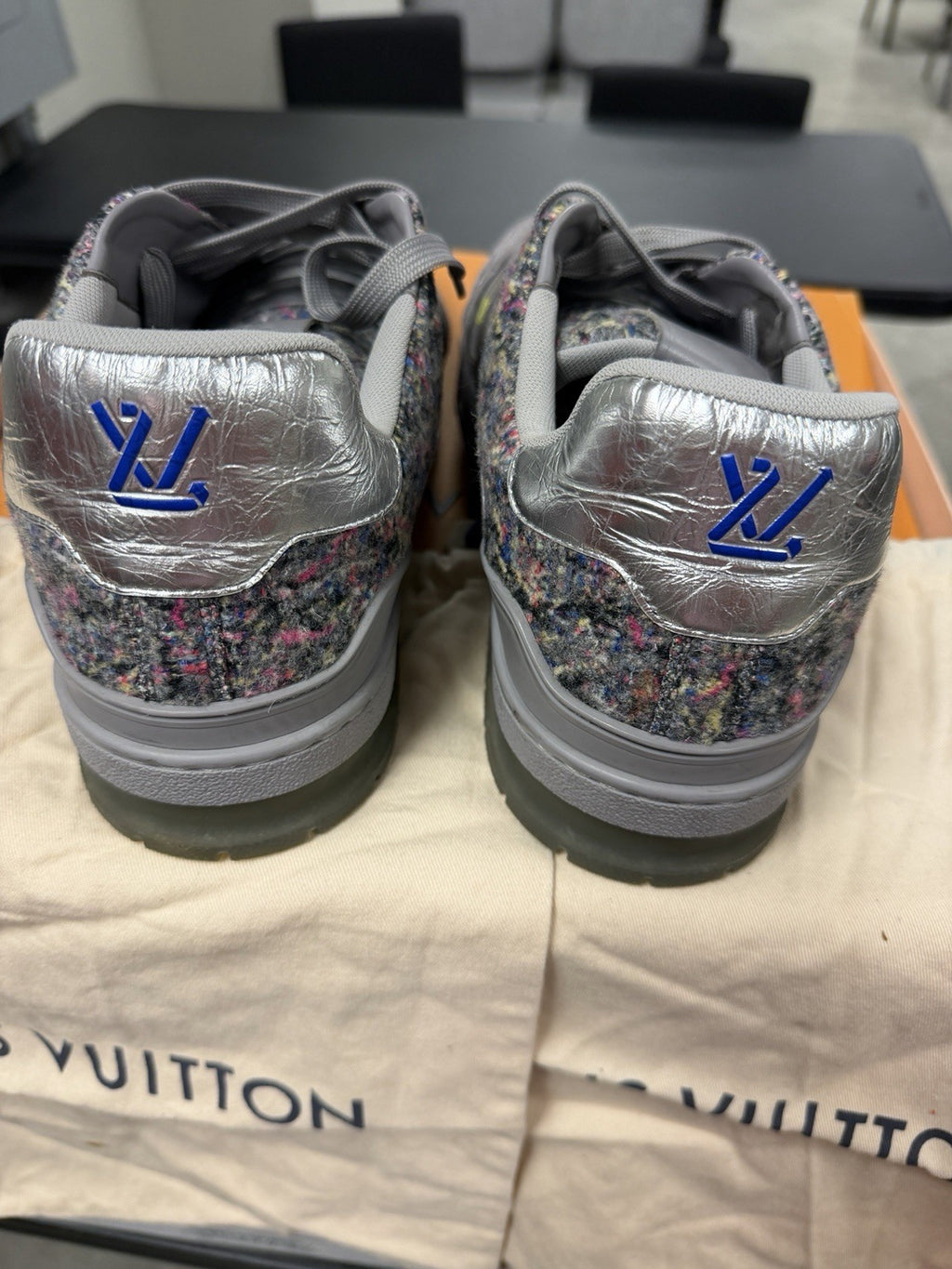 2021 Louis Vuitton Trainer Multi Color /Grey Size 12