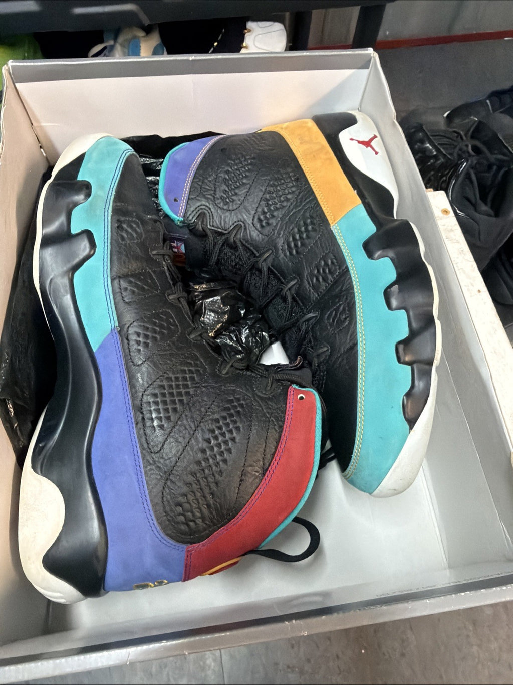 Size 11.5 - Jordan 9 Retro Dream It Do It Black University Gold Men's 302370-065