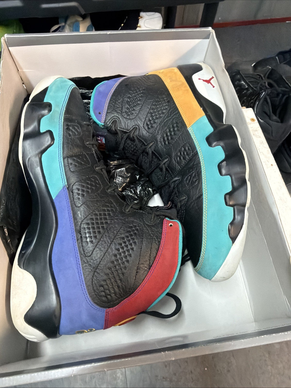 Size 11.5 - Jordan 9 Retro Dream It Do It Black University Gold Men's 302370-065