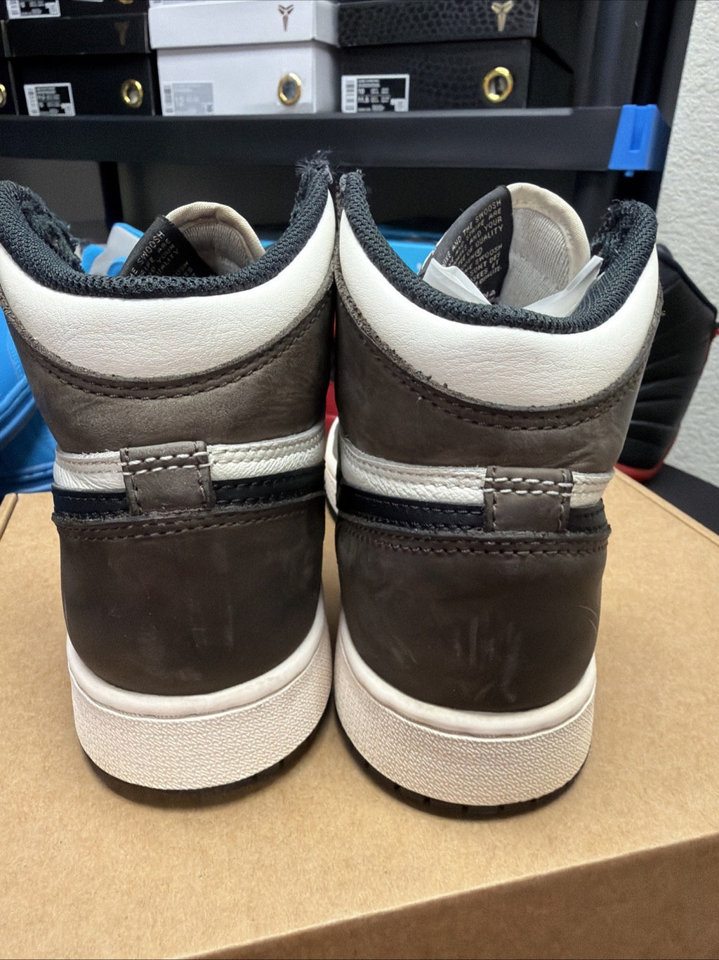 Air Jordan 1 Retro High Shoes 5Y Sail/Dark Mocha-Black-Black