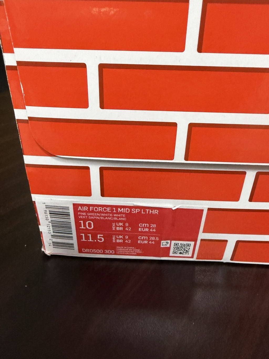 Size 10 - Off-White x Nike Air Force 1 SP Leather Mid Pine Green