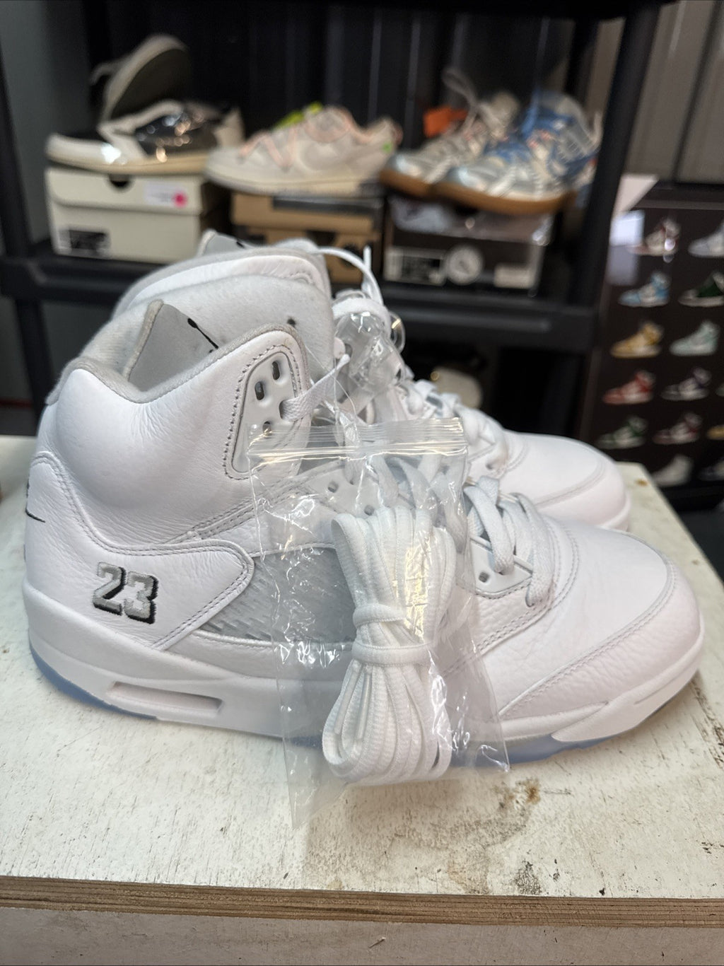 Size 9 - Nike Air Jordan 5 Retro White Metallic Silver 2026 | Replacement Box