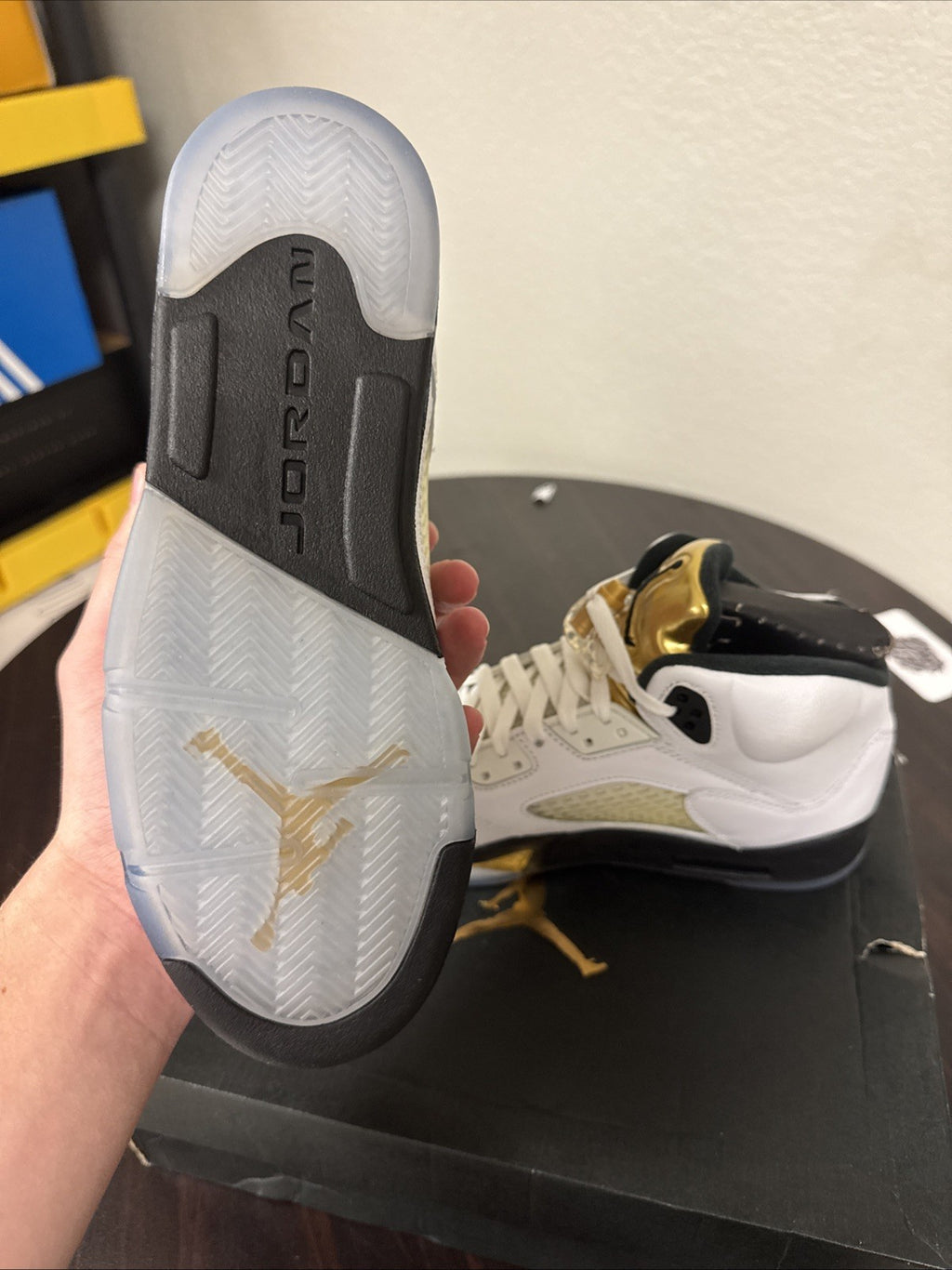5y - Nike Air Jordan 5 V Retro Olympic 2016 440888-133 Gold