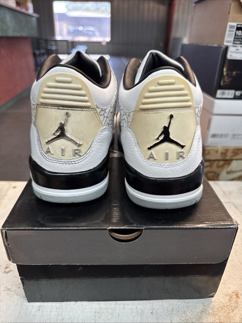 Size 11 - Nike Air Jordan 3 III Flip White Cement Elephant Print 2007
