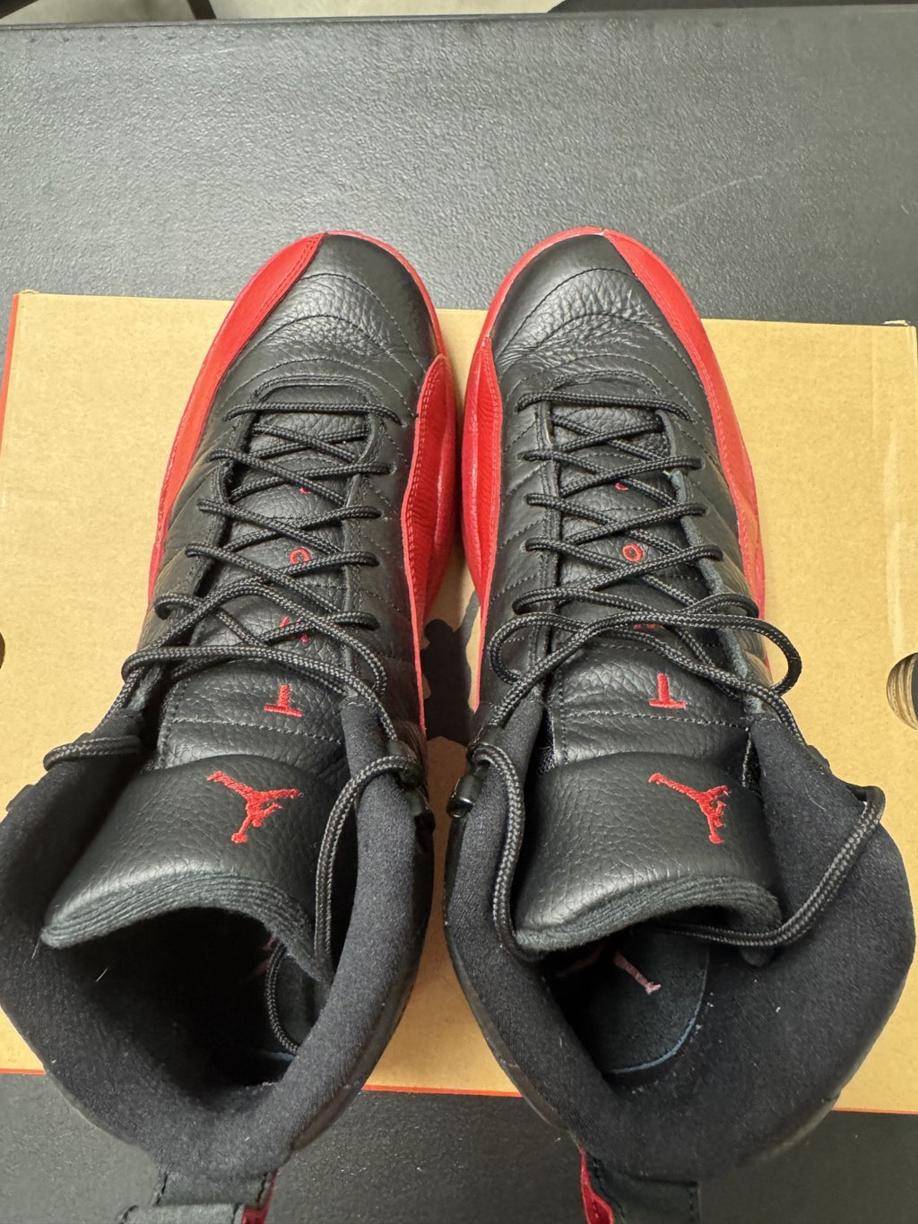 Jordan Air Jordan 12 Flu Game Black Red High Top Men's Basketball Sneakers