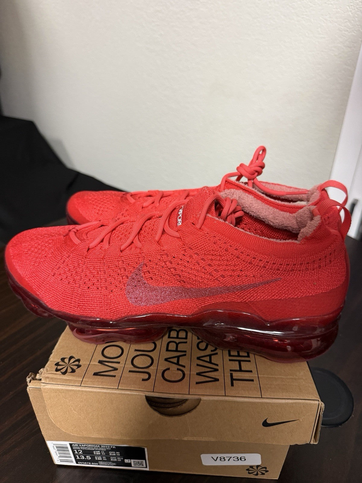 Size 12 - Nike Air VaporMax 2023 Flyknit Triple Red