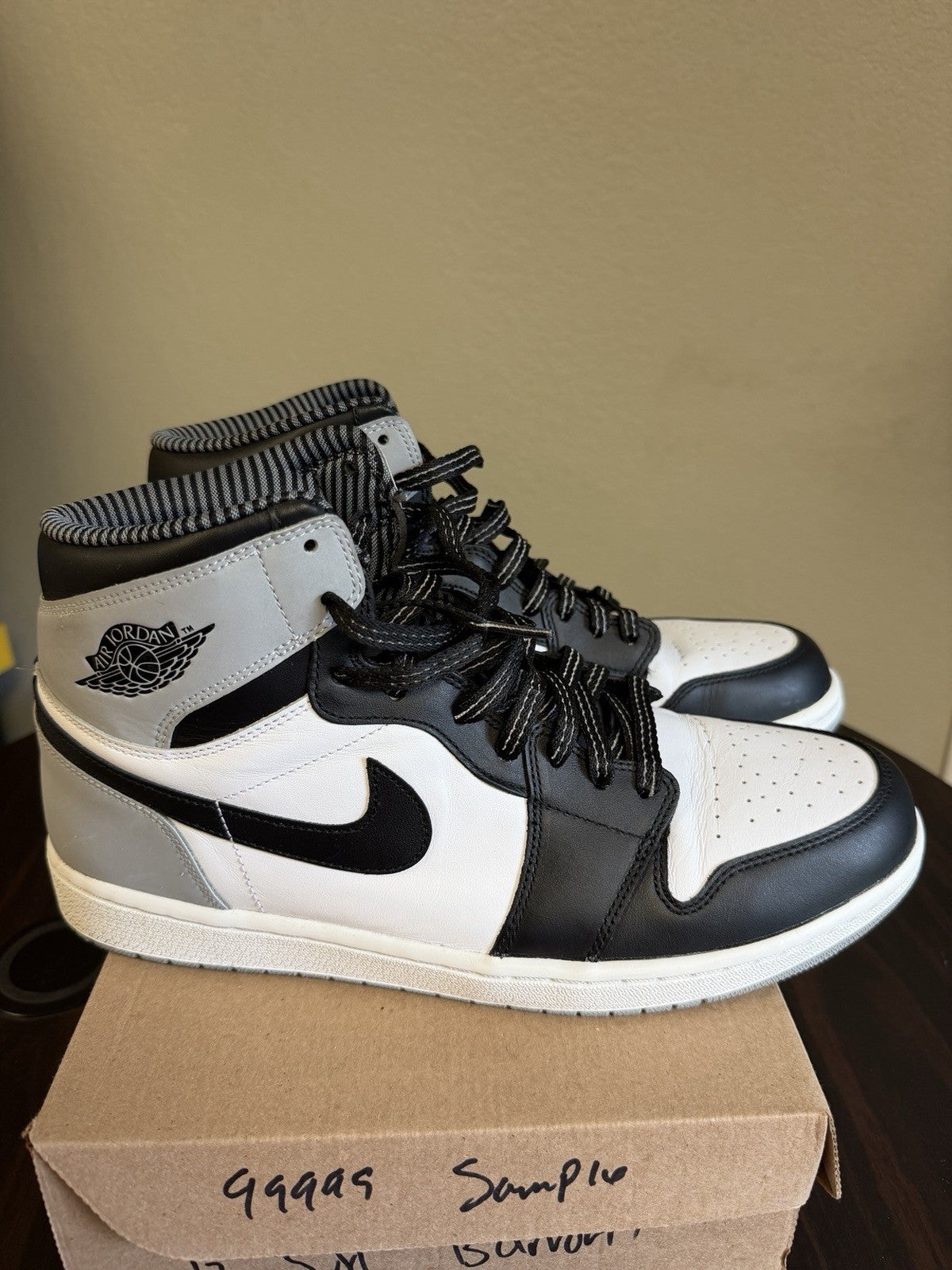 Nike Air Jordan 1 Retro High OG Barons Sample Size 12.5 Rare Promo 555088-104