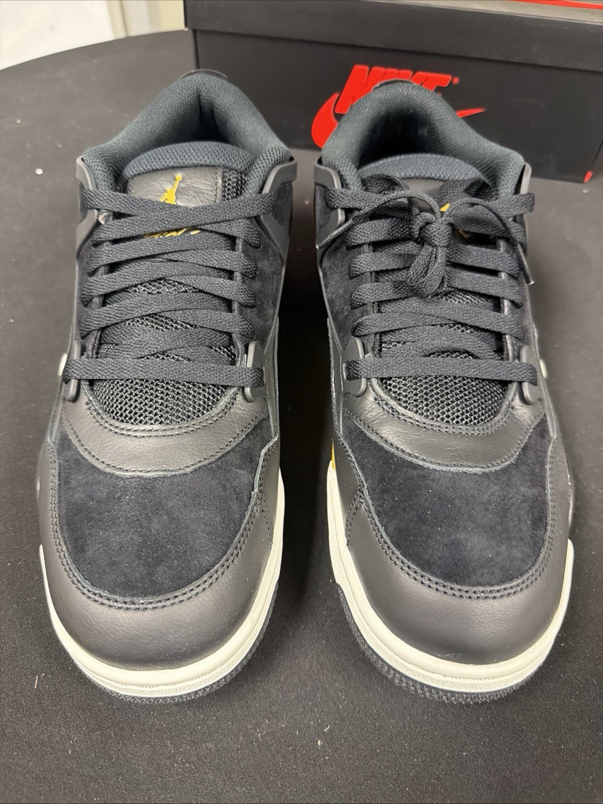 Air Jordan 4 RM Men's Shoes (Black/Sail/Team Gold/Metallic Gold)