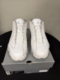 Men's 13 Air Jordan 13 Retro Low Pure Money White on Gray Silver Used Look New