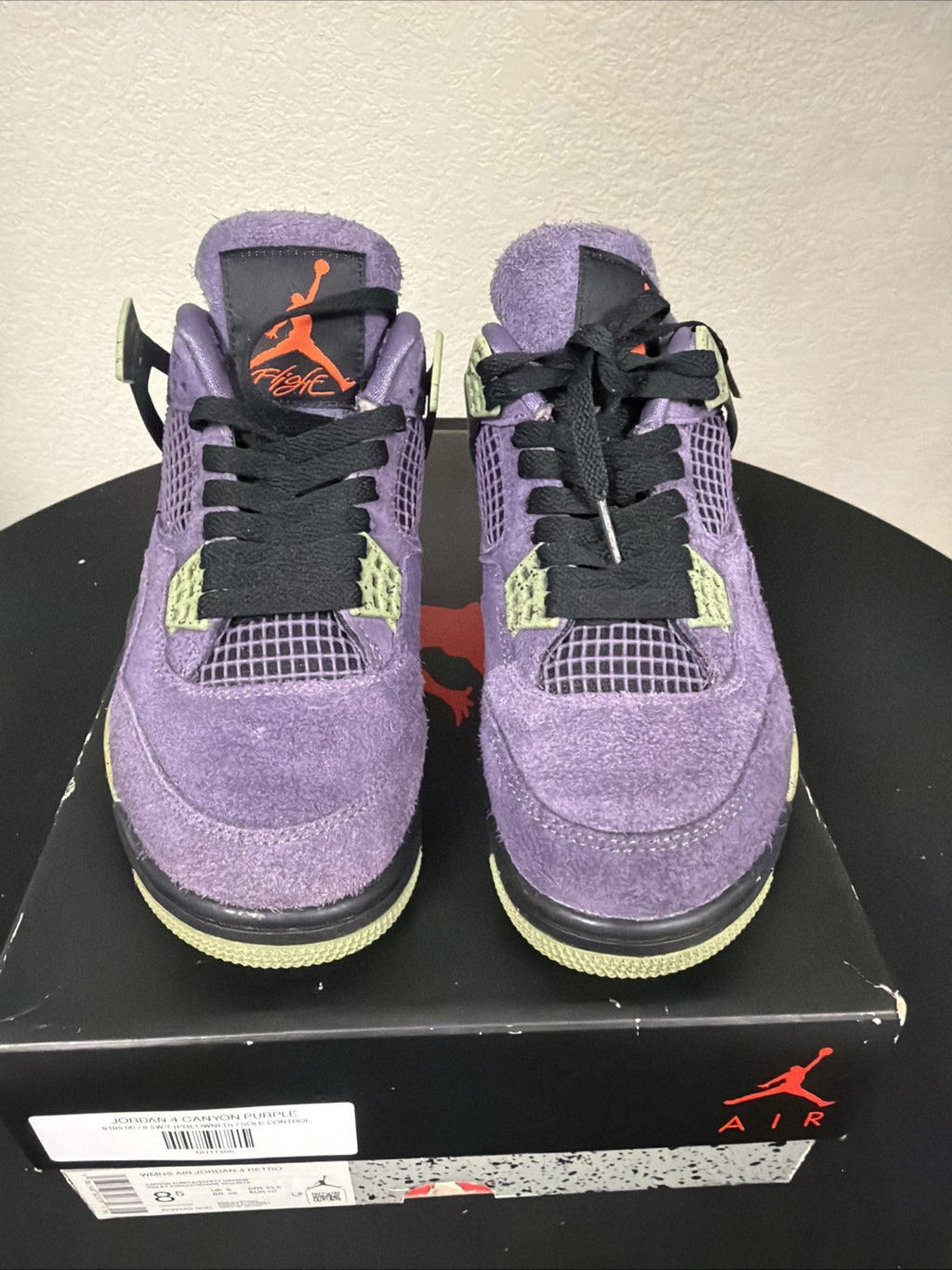Jordan 4 Retro Canyon Purple Suede Athletic Shoes Size 8.5 Women's AQ9129-500
