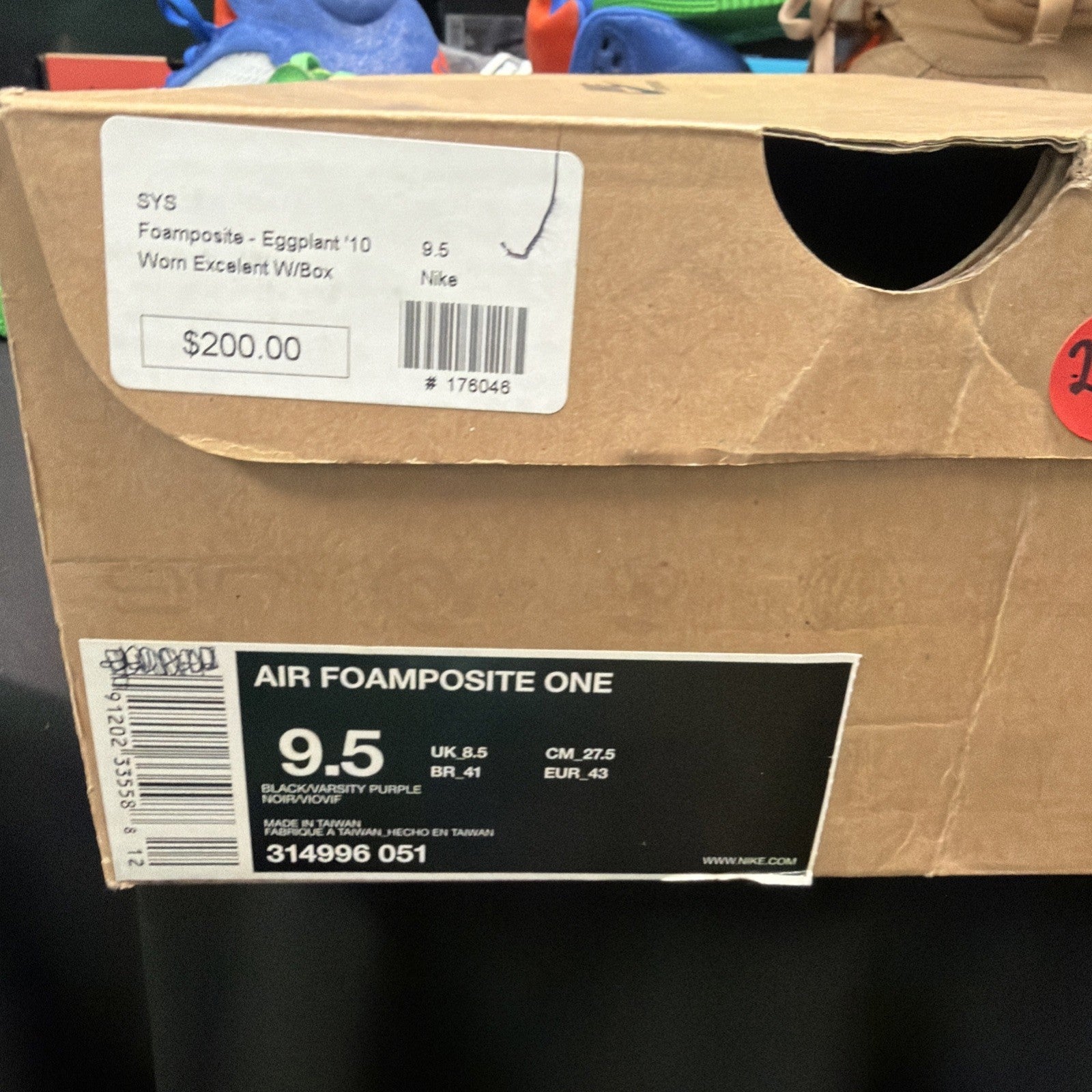 Size 9.5 - Nike Air Foamposite One 2009 Eggplant 1 Penny Max Zoom Copper Royal