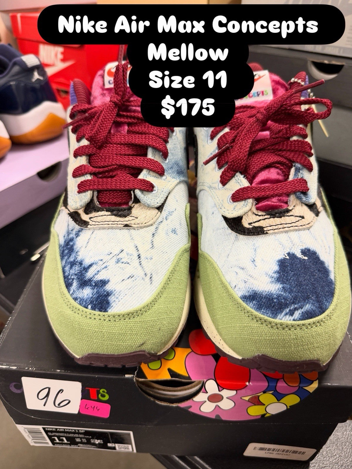 Size 11 - Nike Air Max 1 SP x Concepts Mellow Used . All Laces And Accessories