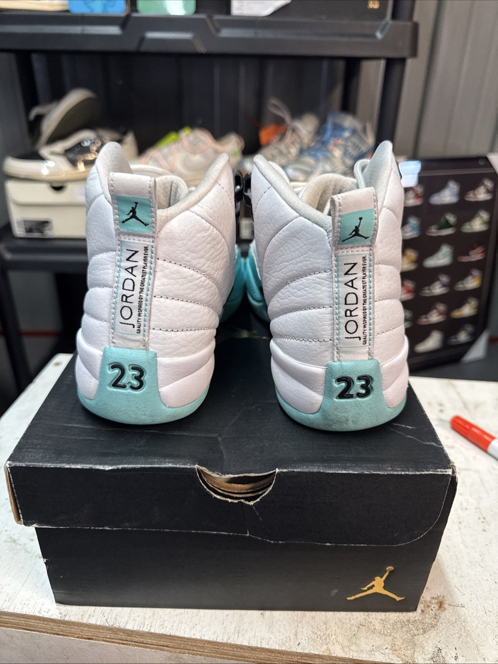 Size 6.5Y - Air Jordan 12 'Light Aqua' GS