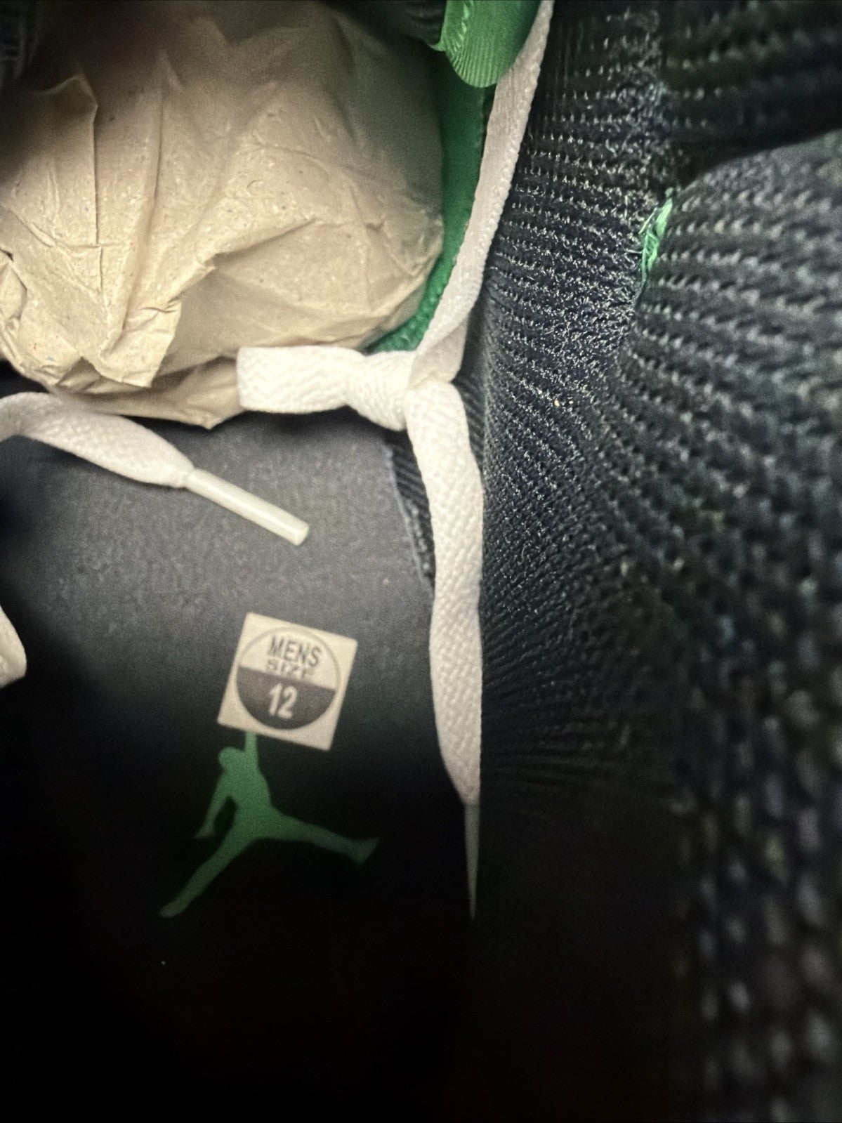 Nike Air Jordan 1 Mid Mens Size 12 Green White Athletic Leather Shoes Sneakers