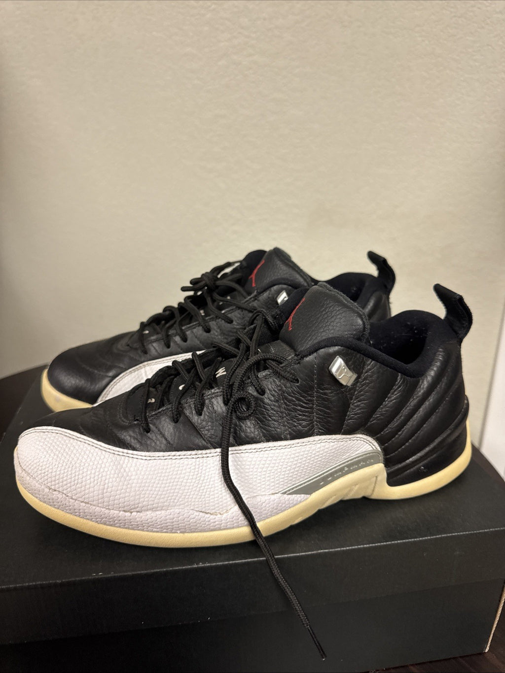 Air Jordan 12 Retro Low Golf Spikes 'Playoffs' Sz 11 Men Black White 308317-004