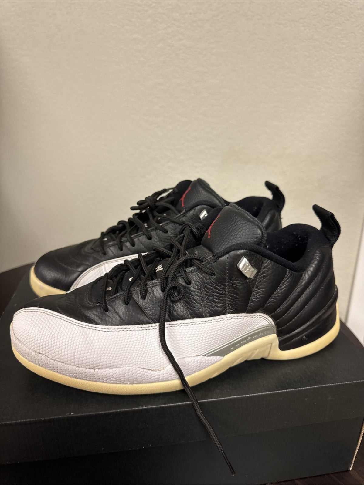 Air Jordan 12 Retro Low Golf Spikes 'Playoffs' Sz 11 Men Black White 308317-004
