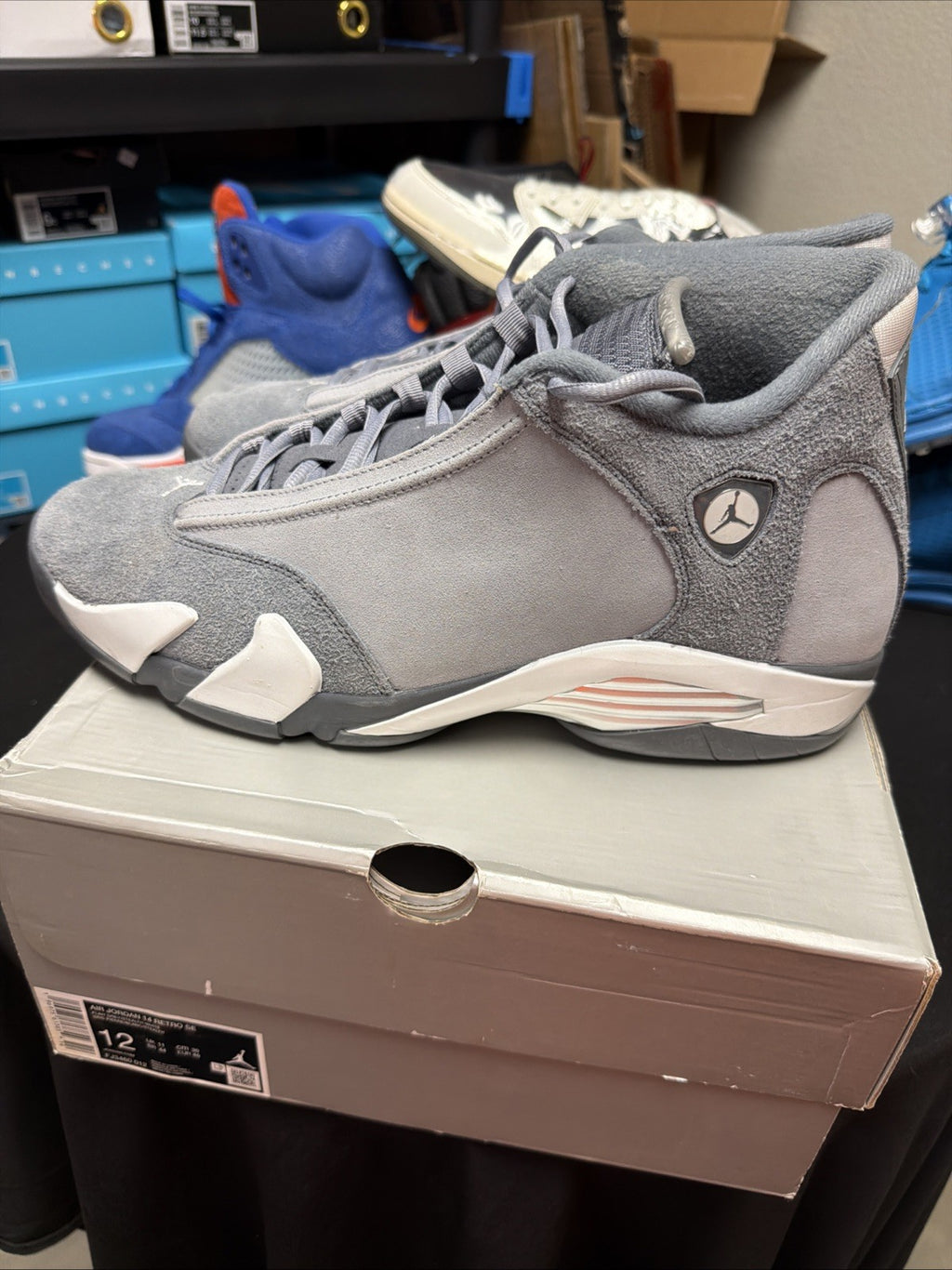 Size 12 - Nike Air Jordan 14 Retro Flint Grey with Receipt FJ3460-012