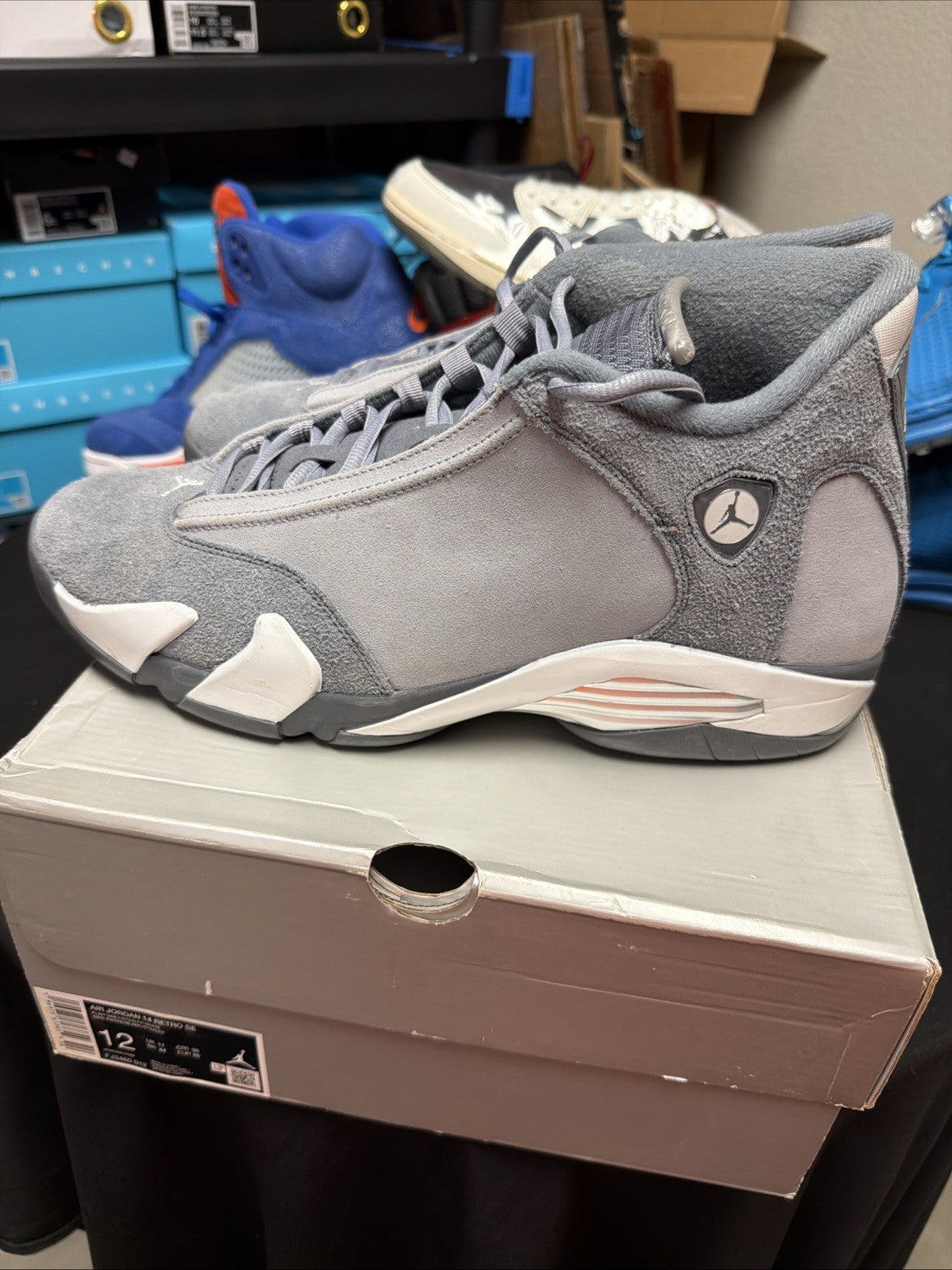 Size 12 - Nike Air Jordan 14 Retro Flint Grey with Receipt FJ3460-012