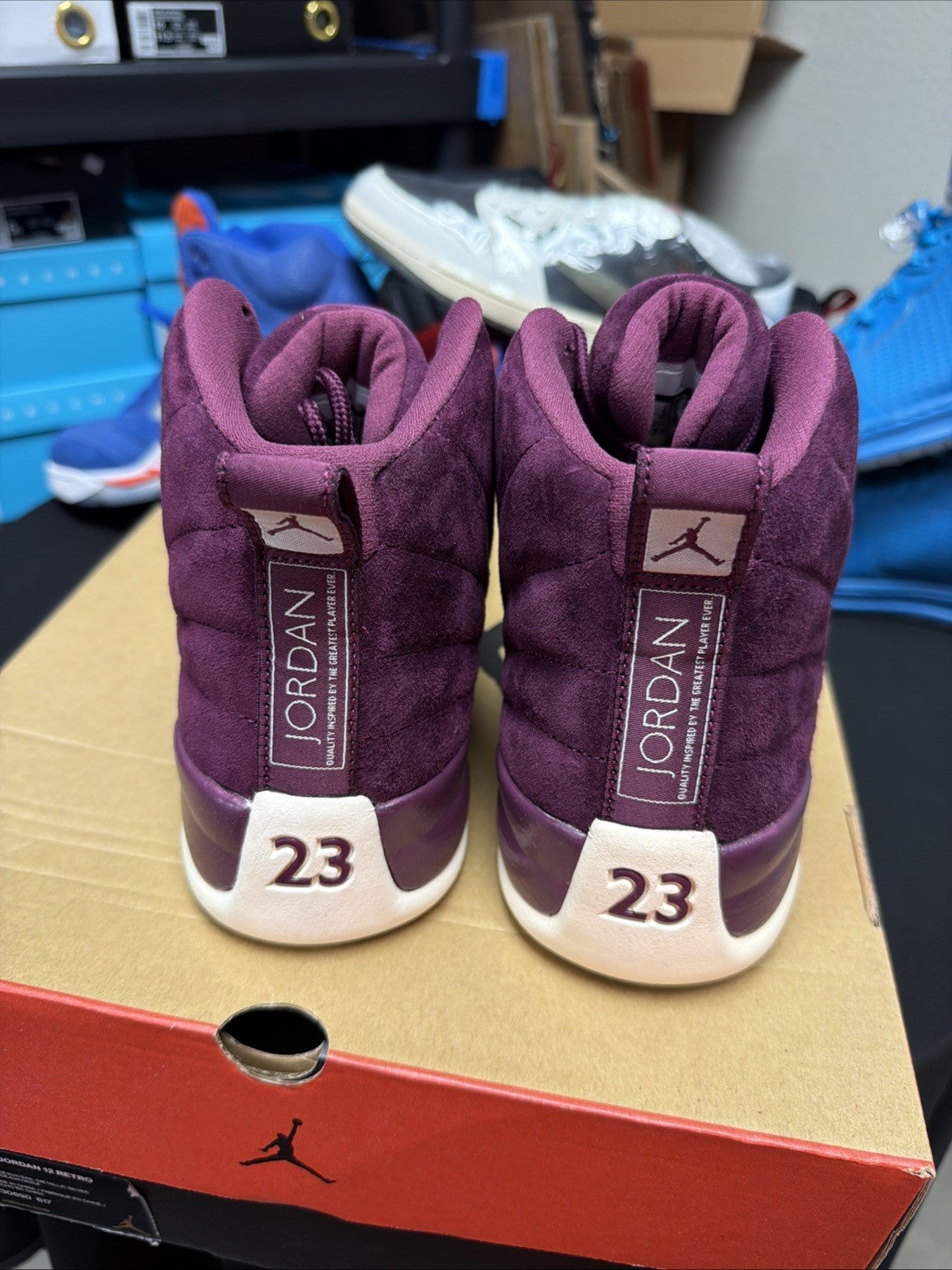 Jordan Air Jordan 12 Retro Bordeaux White 2017 Mid Top Men's Athletic Sneaker